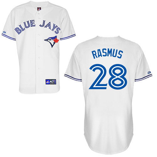Colby Rasmus #28 Youth Baseball Jersey-Toronto Blue Jays Authentic Home White Cool Base MLB Jersey